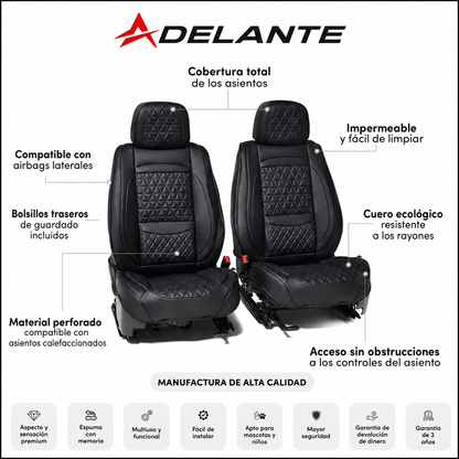 [TAMAÑO UNIVERSAL] Funda Protectora para Asientos de Auto + Set de Alfombras y Cubrevolante de Regalo