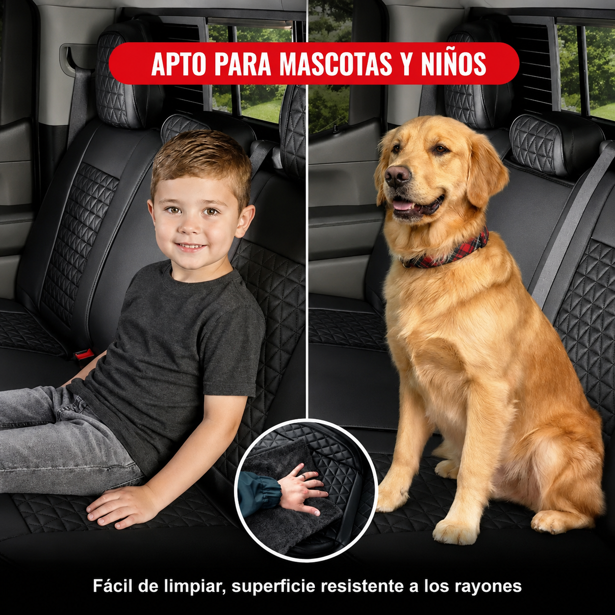 [TAMAÑO UNIVERSAL] Funda Protectora para Asientos de Auto + Set de Alfombras y Cubrevolante de Regalo