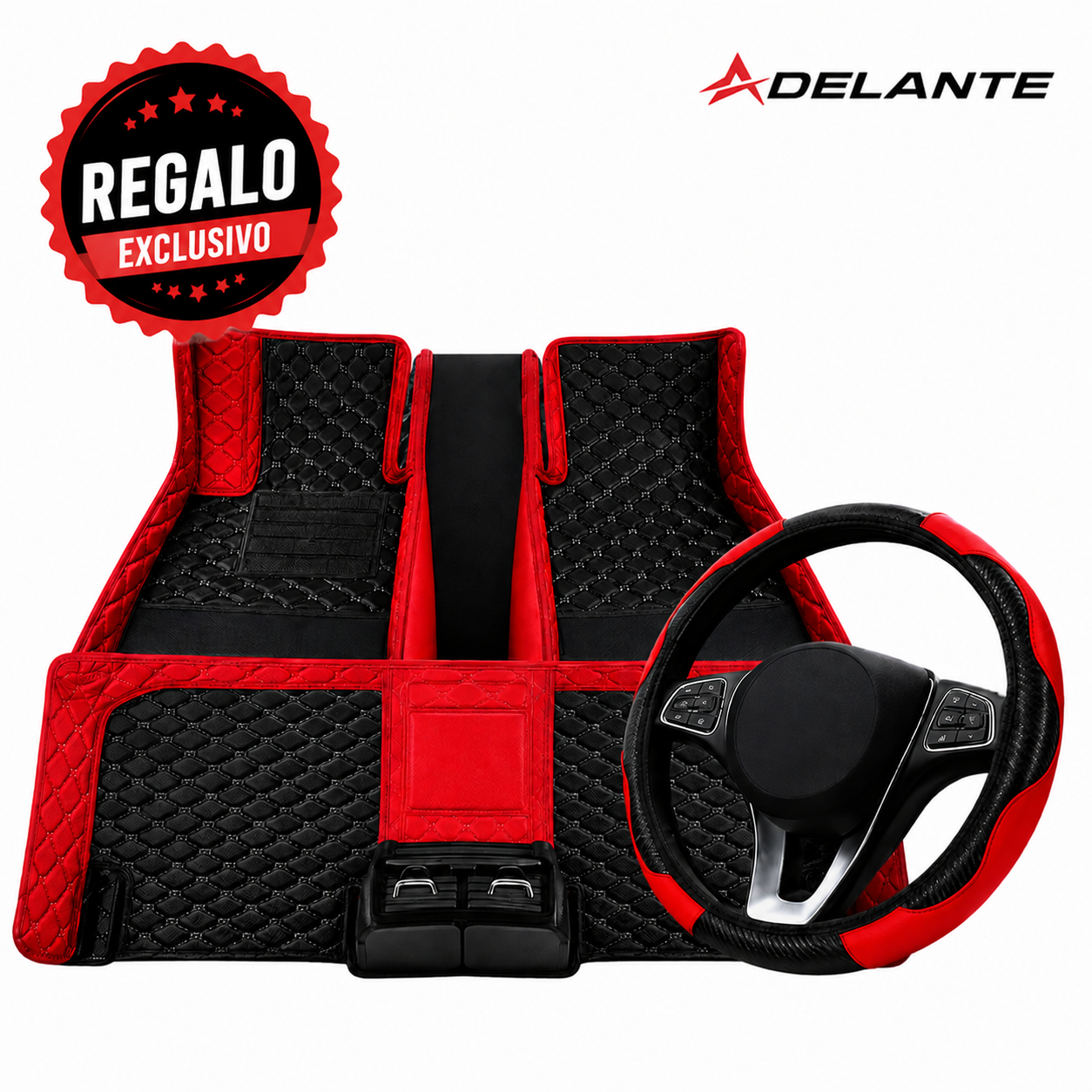 [TAMAÑO UNIVERSAL] Funda Protectora para Asientos de Auto + Set de Alfombras y Cubrevolante de Regalo