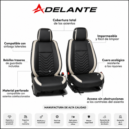 [TAMAÑO UNIVERSAL] Funda Protectora Vector para Asientos de Auto + Set de Alfombras y Cubrevolante de Regalo